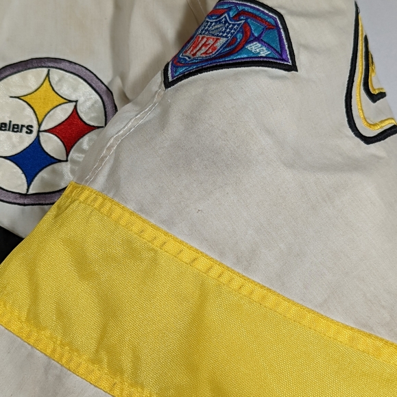 Vtg 1994 NFL 75th Pittsburgh Steelers Sz Large Pro Player Puffer Jacket - Picture 9 of 11